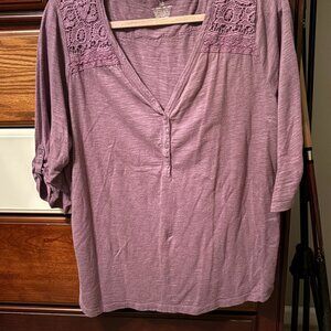 Sonoma top, 1X, Purple
